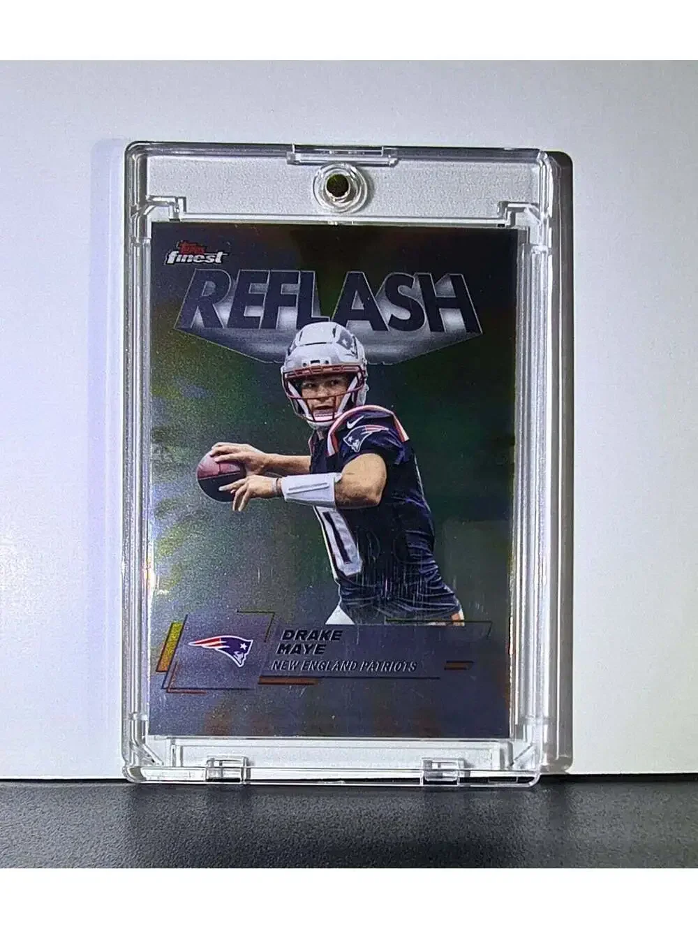Drake Maye 2025 Topps Finest NFL #RF-5 Reflash Card New England Patriots